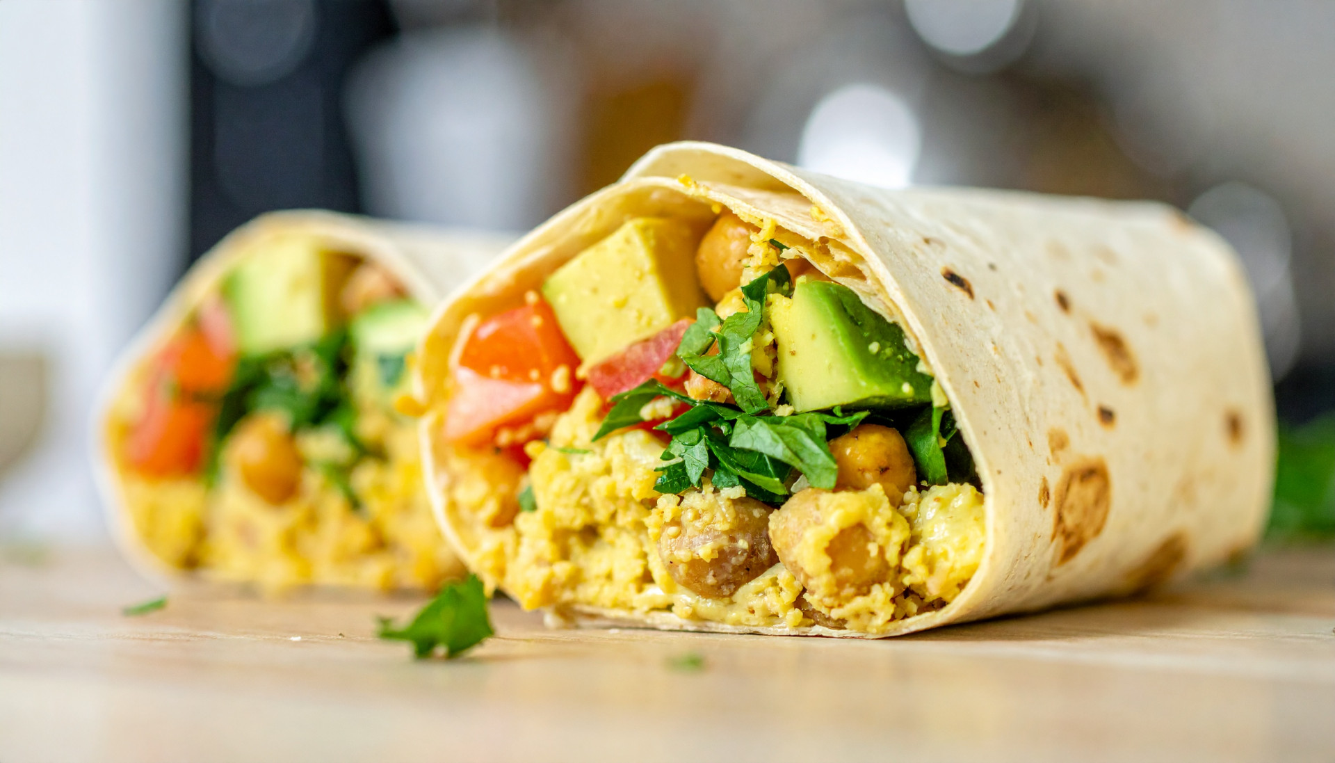 Smashed Chickpea Ranch Wraps