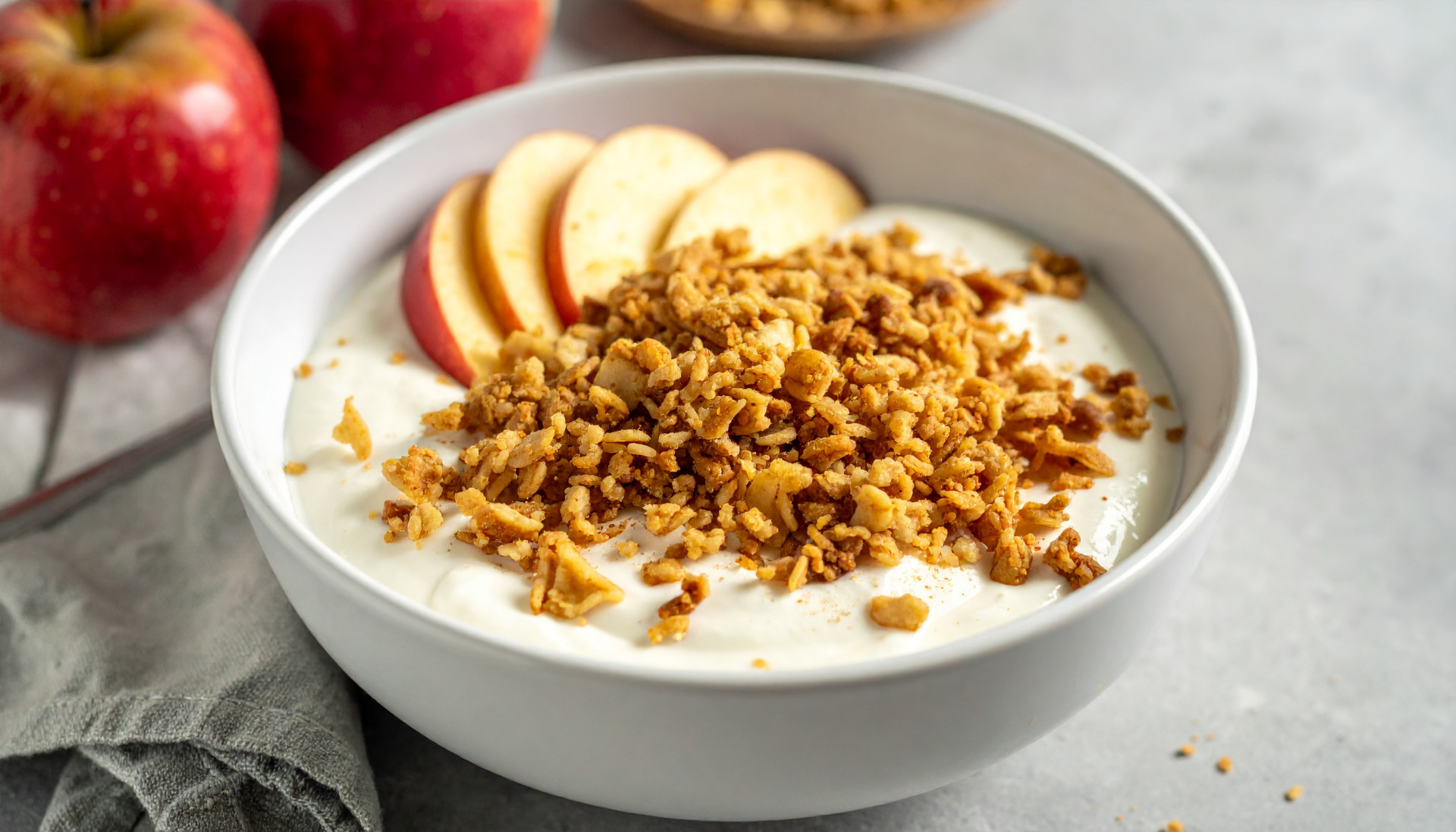 Apple Cinnamon Yogurt Crunch Bowl