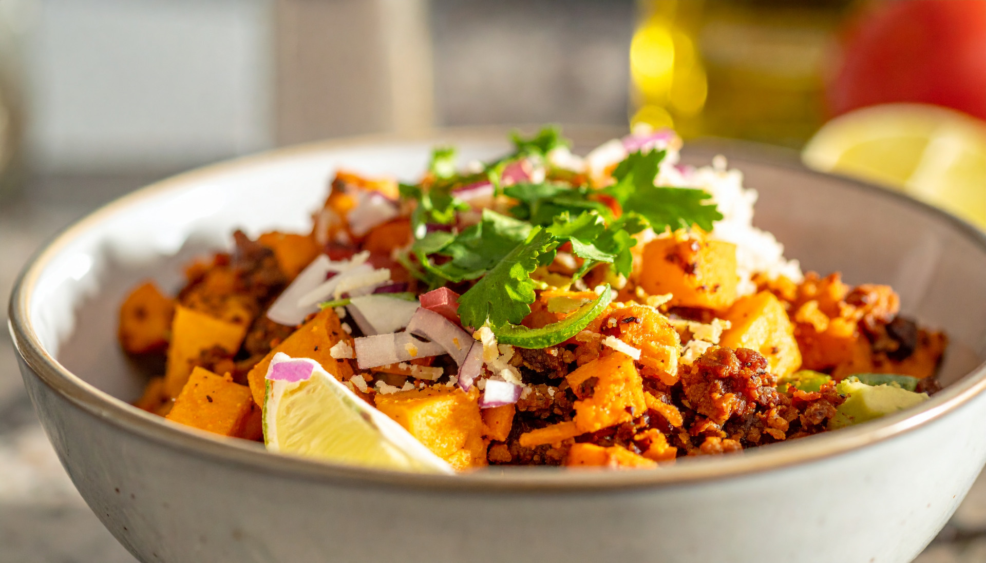 Loaded Sweet Potato Taco Bowls