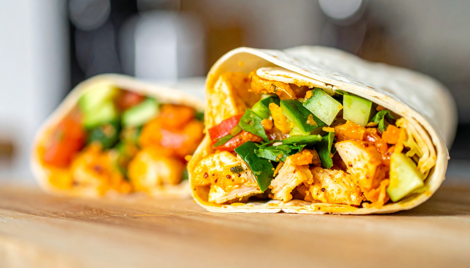 Buffalo Chicken Chopped Wraps