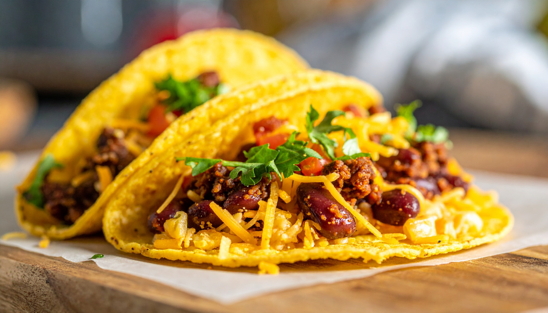 Crispy Smashed Bean & Cheese Tacos