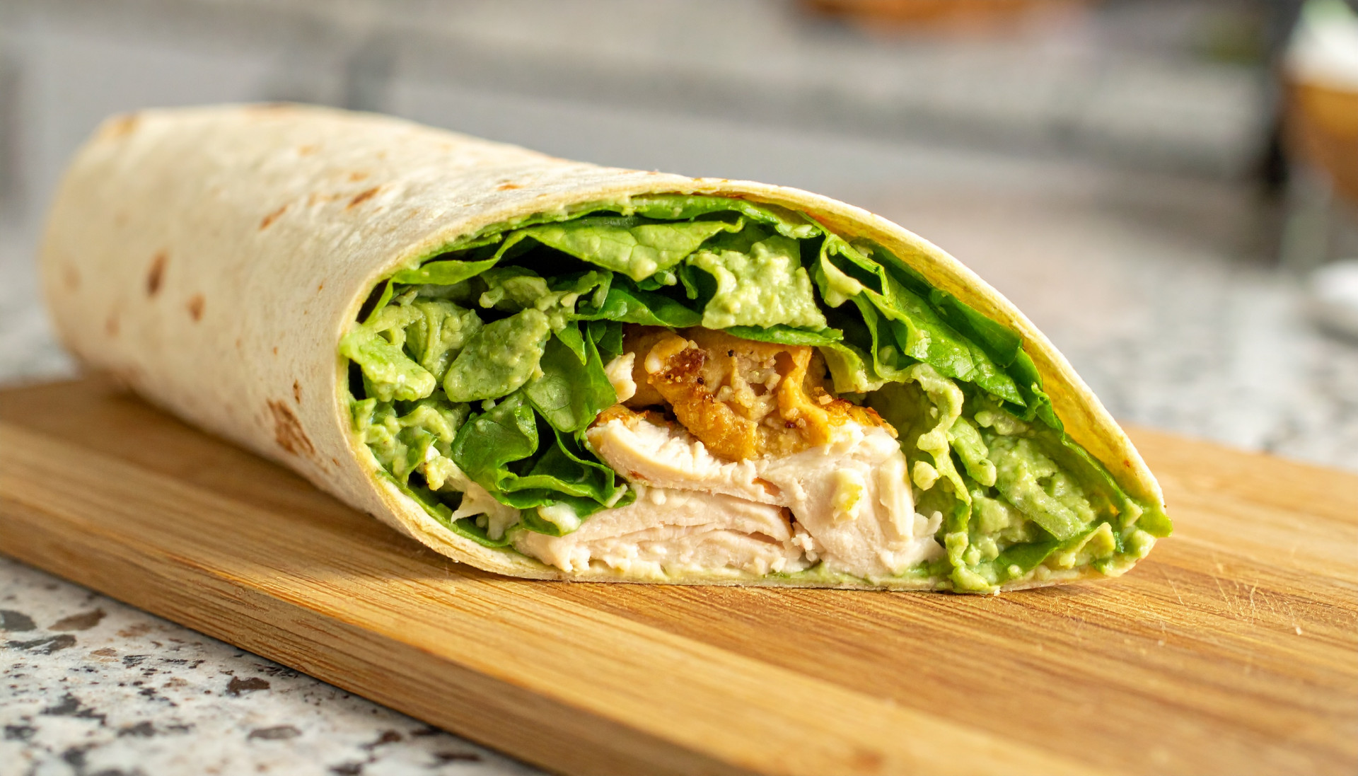 Green Goddess Chicken Wrap