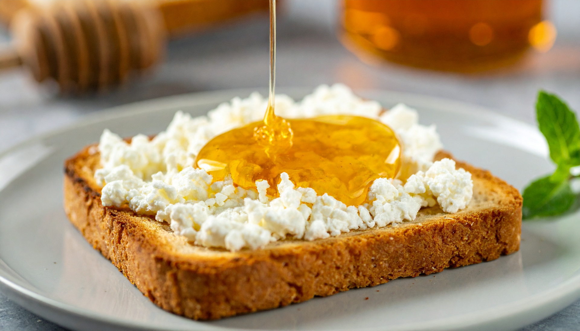 Savory Cottage Cheese Toast with Hot Honey