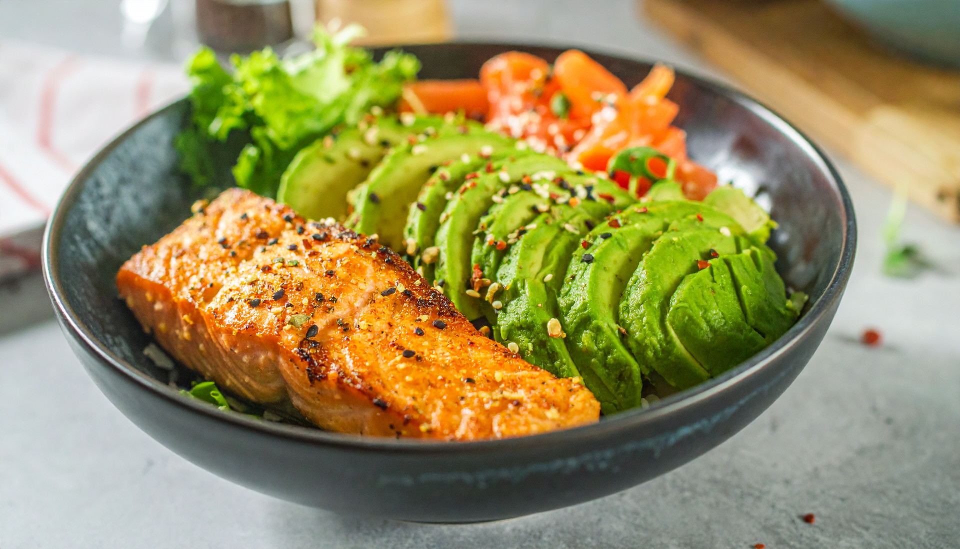 Crispy Salmon and Avocado Power Bowl