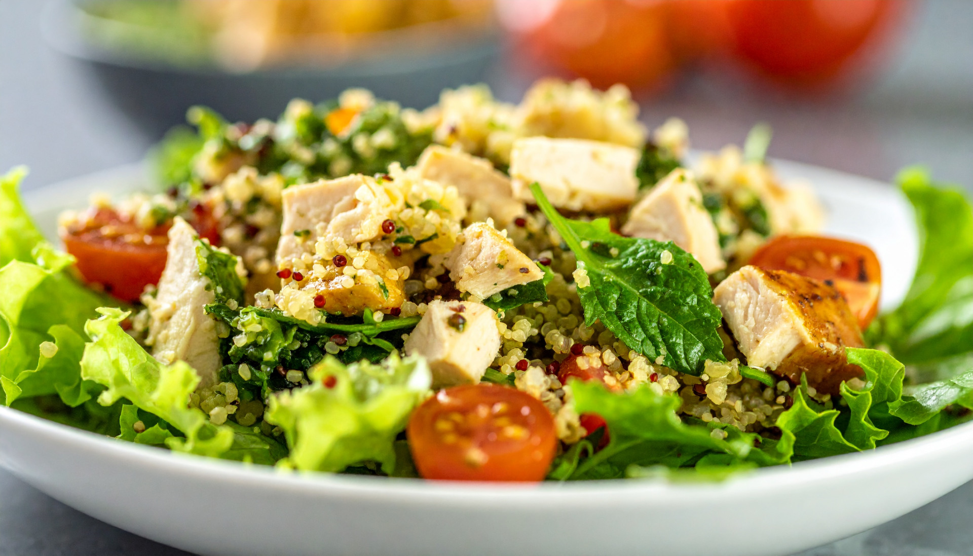 Chicken Pesto Quinoa Crunch Salad
