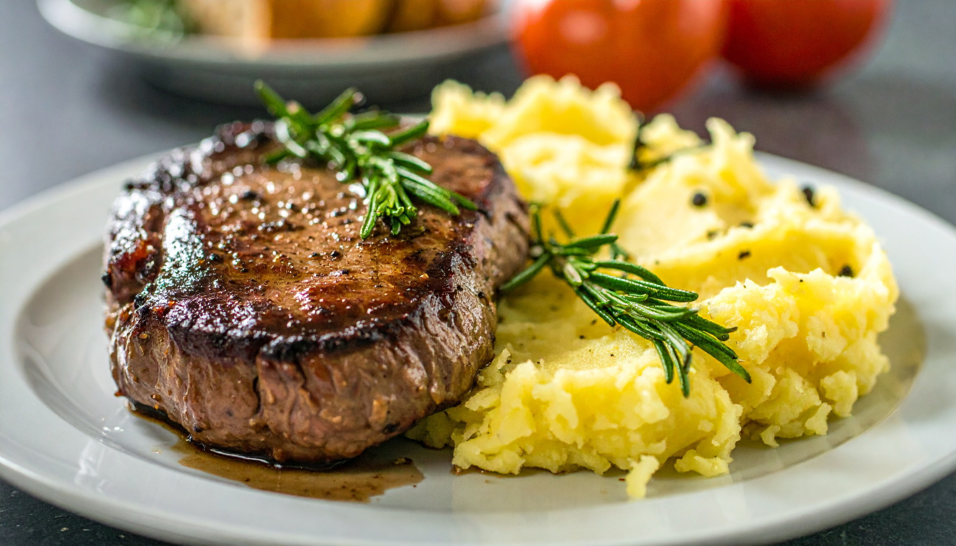 Rosemary Steak with Crispy Smashed Potatoes