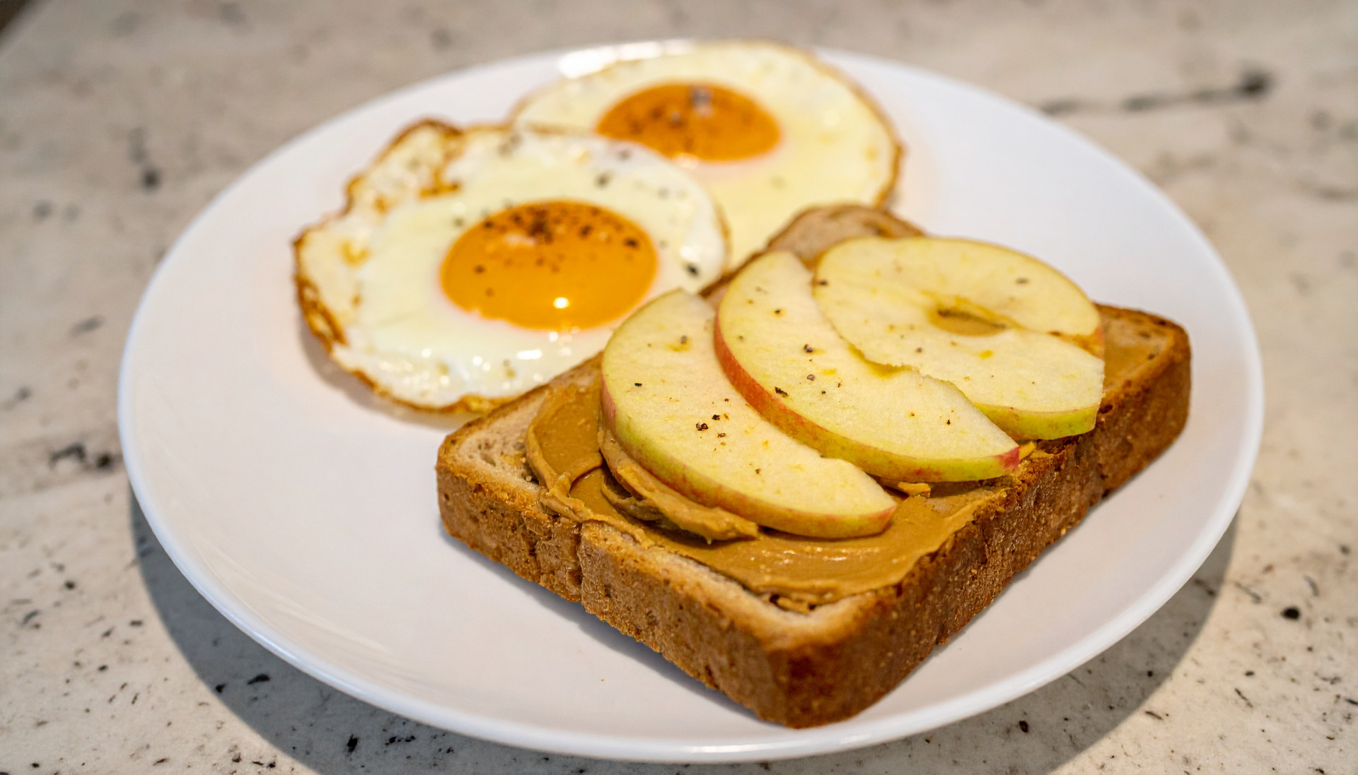 Apple-Peanut Butter Toast with Egg