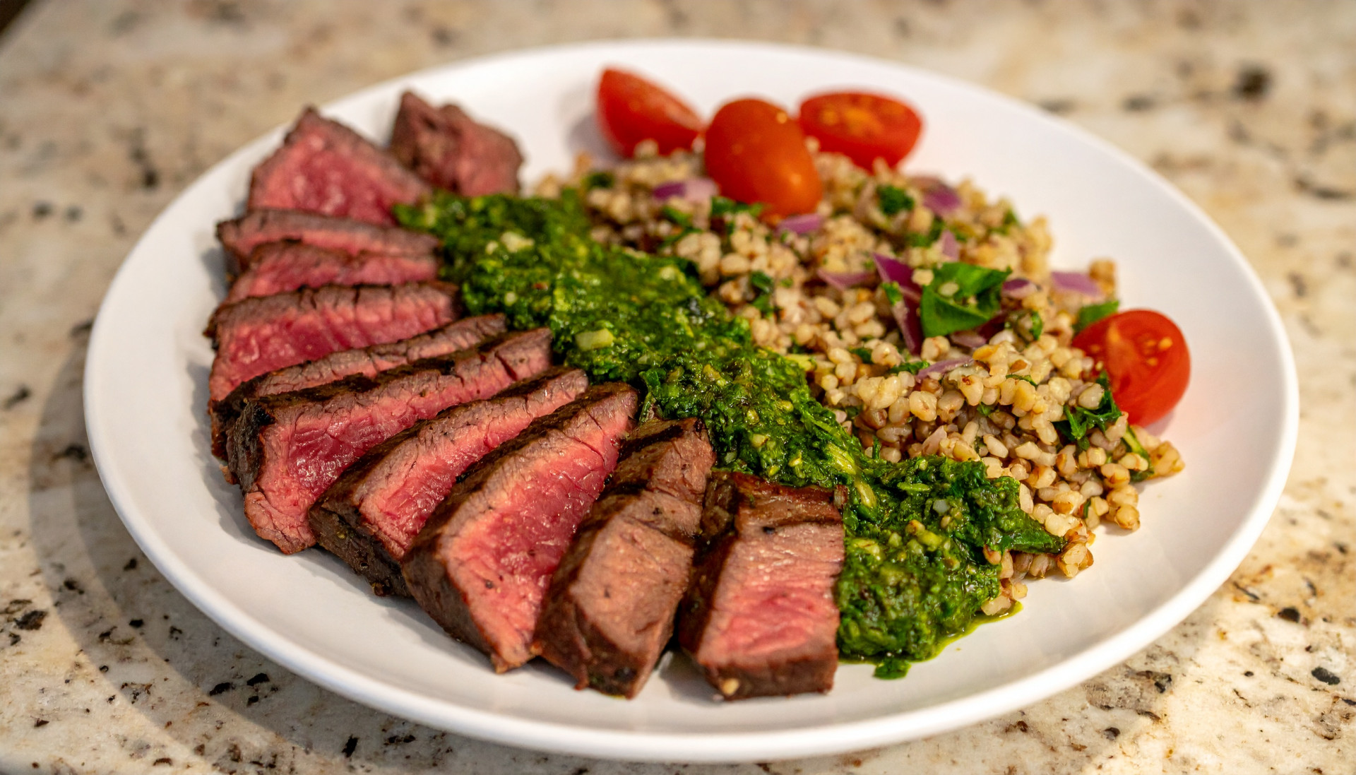 Steak & Chimichurri Farro Salad