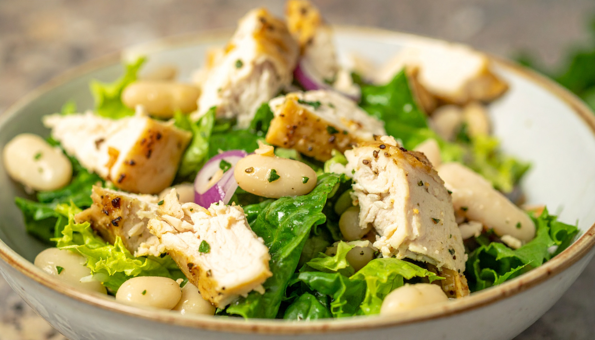 Green Goddess Chicken & White Bean Salad