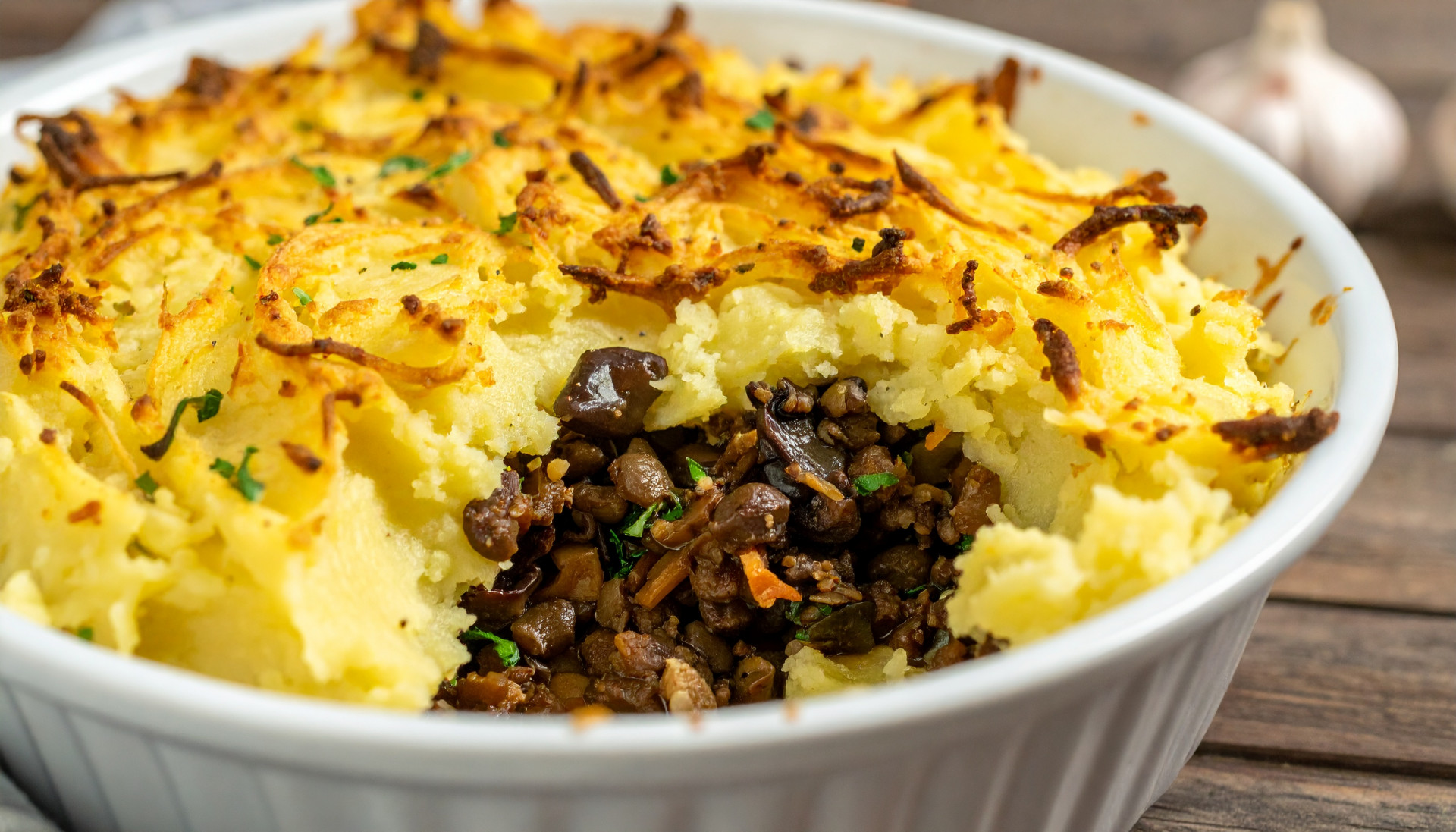 Mushroom-Lentil Shepherd&rsquo;s Pie