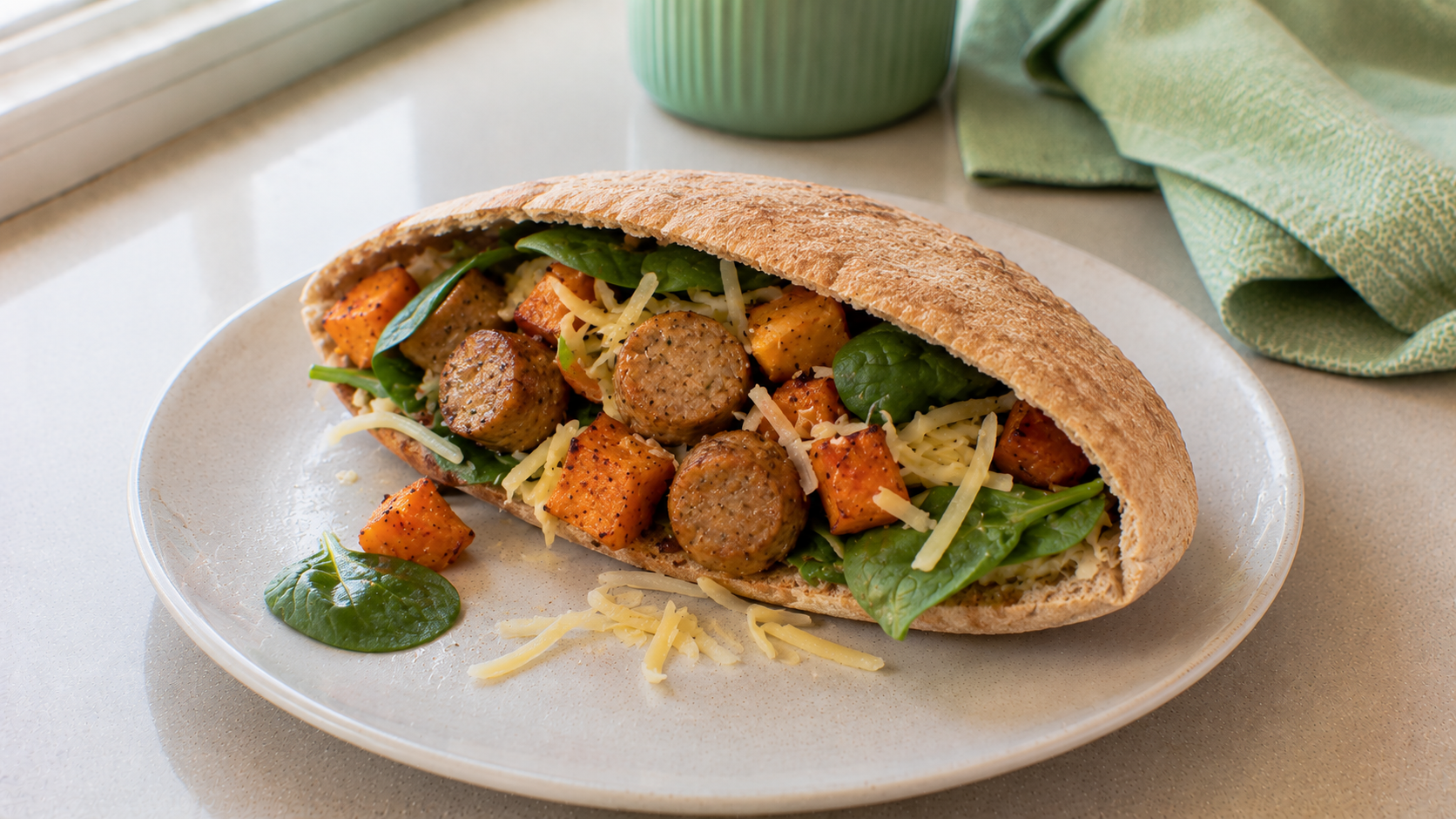 Maple Sausage Sweet Potato Pita