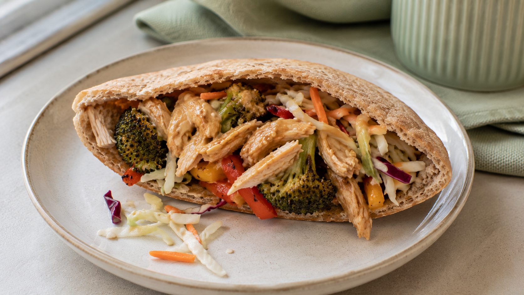 Sesame Chicken Crunch Pita