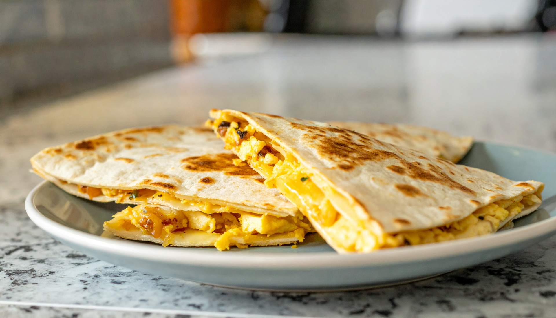 Apple-Cheddar Egg Breakfast Quesadillas