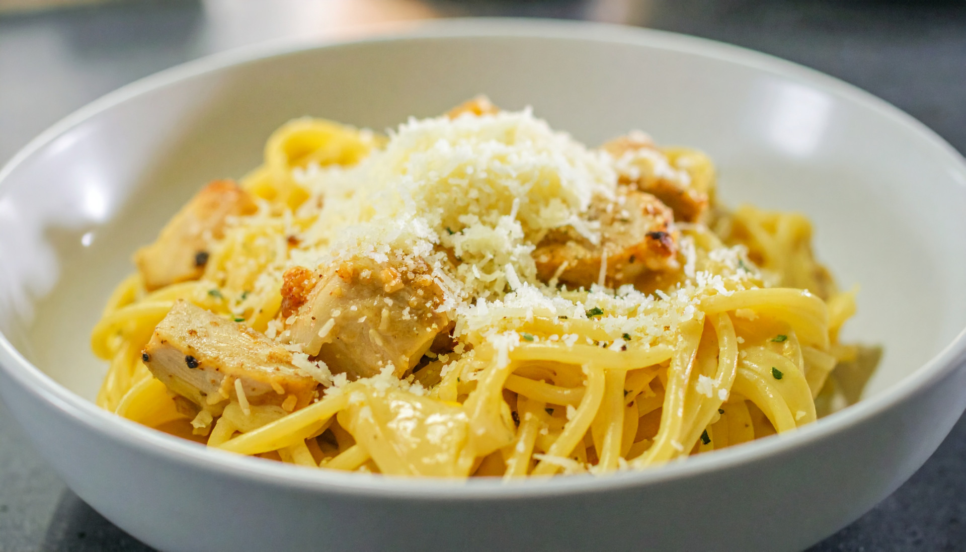 Creamy Chicken Parmesan Pasta Bowls