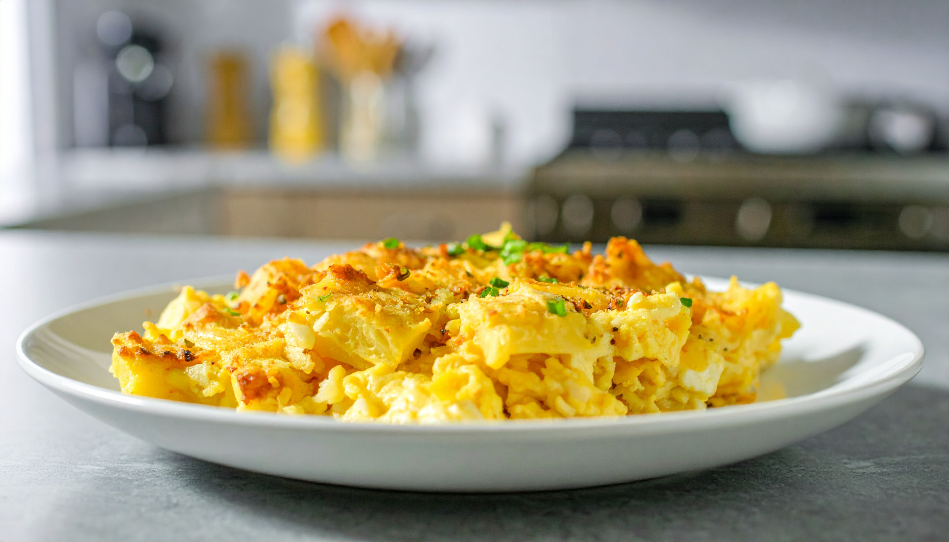 Cheesy Hash Brown & Egg Breakfast Bake