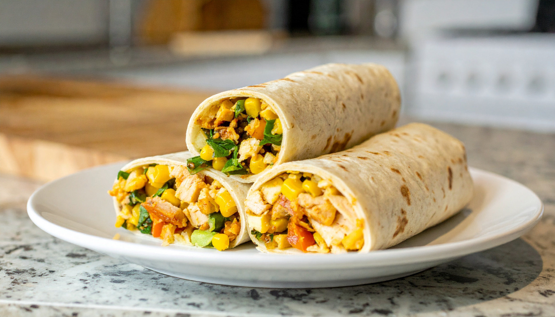 Southwest Chicken & Corn Chopped Wraps
