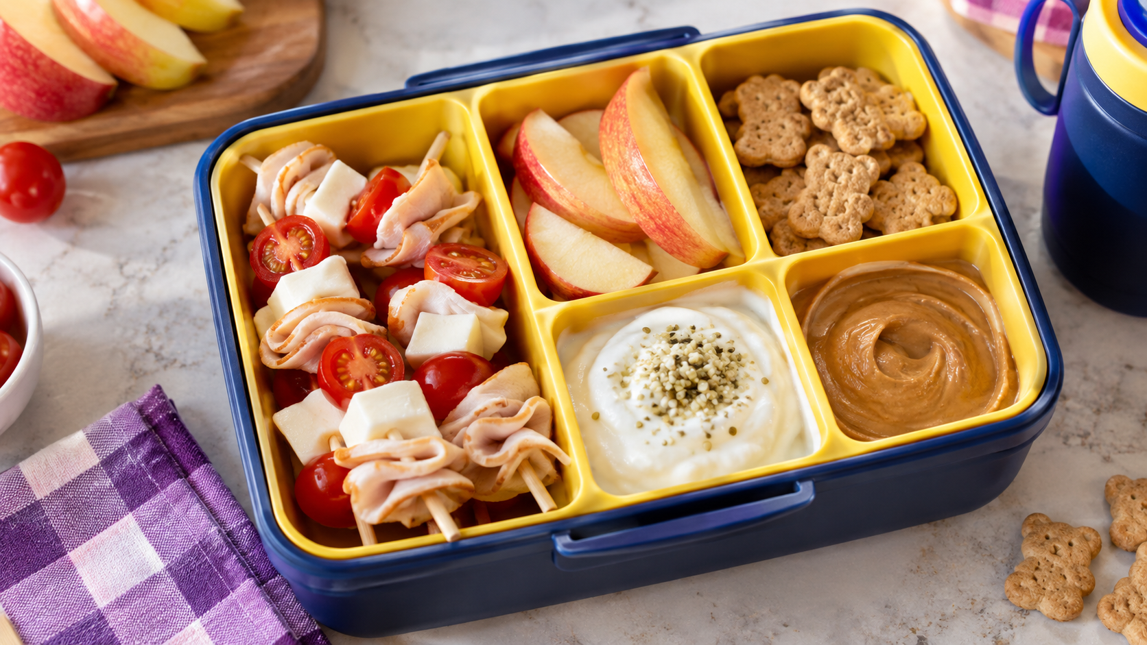 Turkey & Cheese Skewers Lunch Box