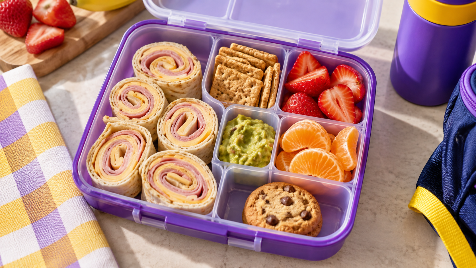 Ham & Cheese Pinwheels Lunch Box