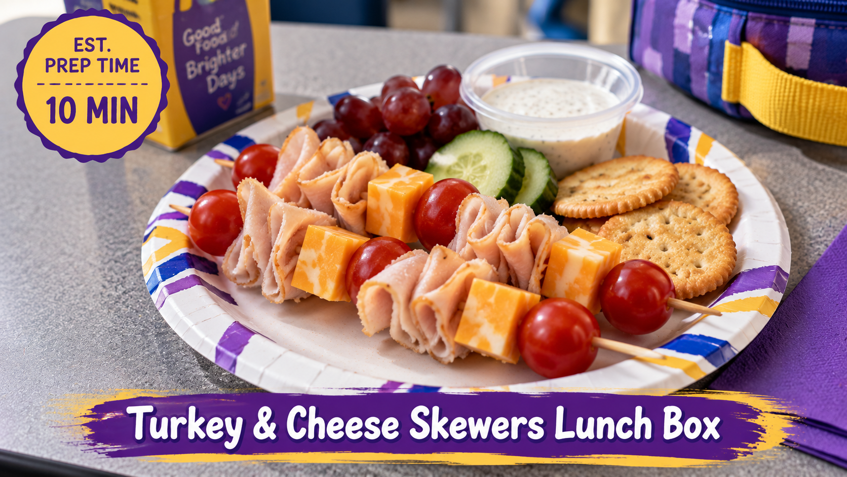 Turkey and Cheese Skewers Lunch Box