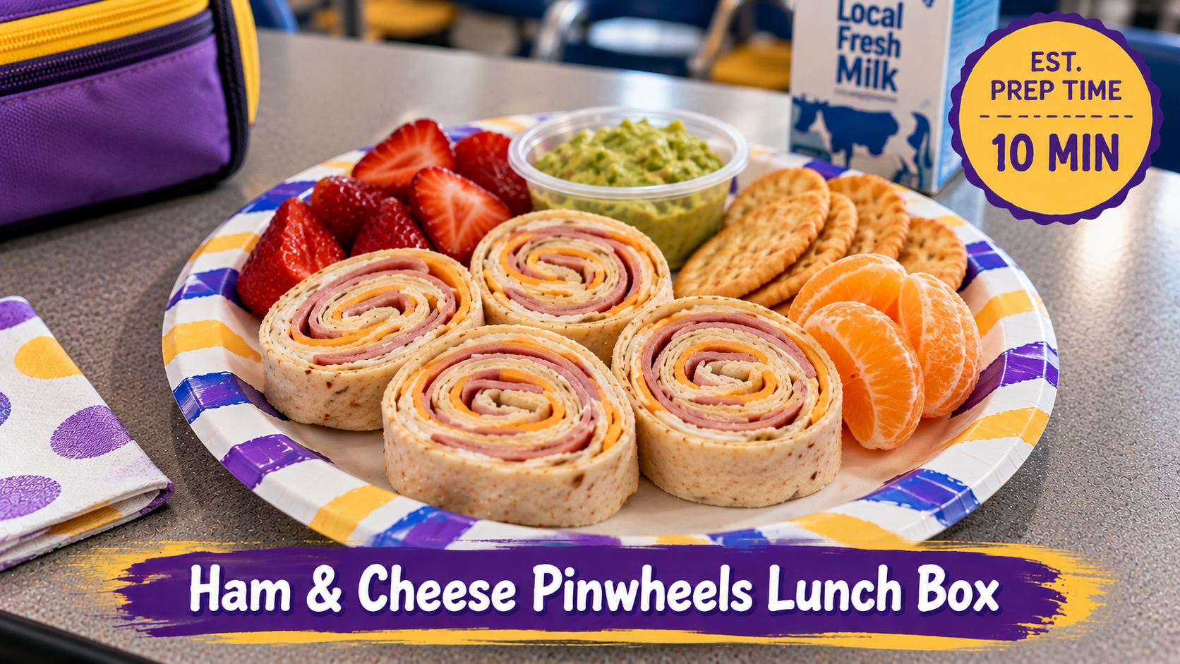 Ham and Cheese Pinwheels Lunch Box