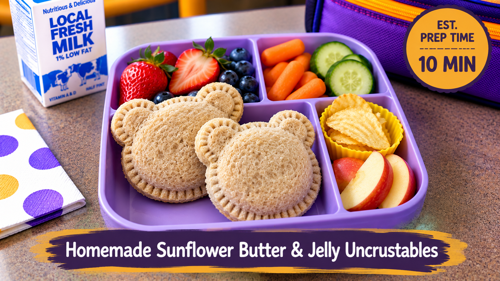 Homemade Sunflower Butter and Jelly Uncrustables