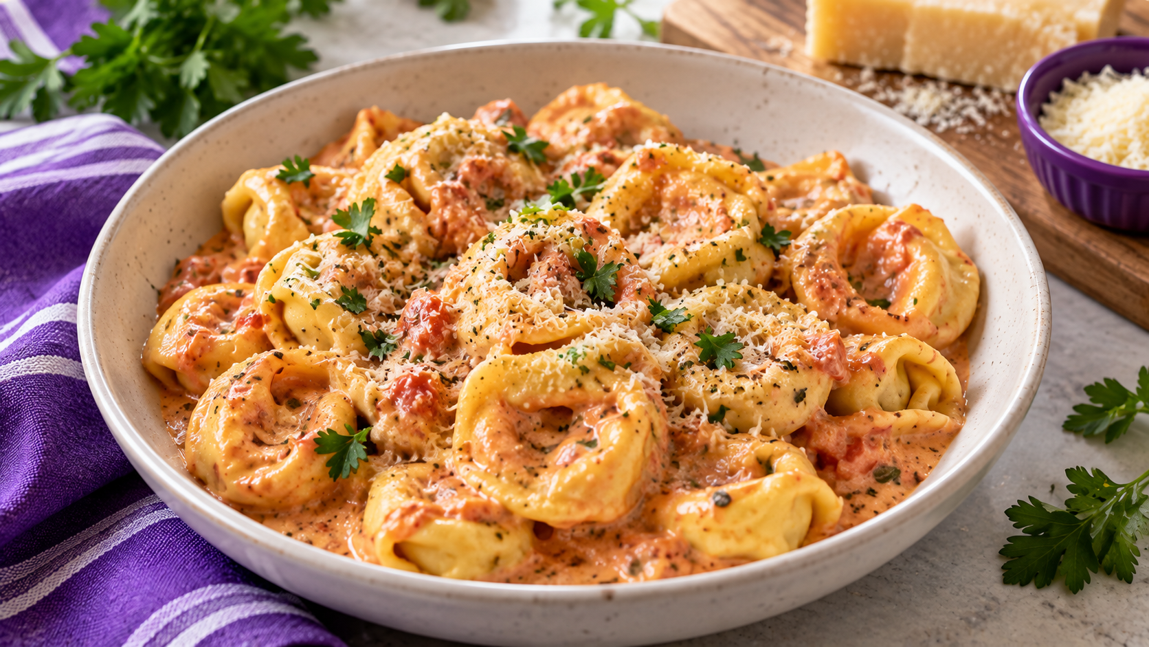 Creamy Cheese Tortellini