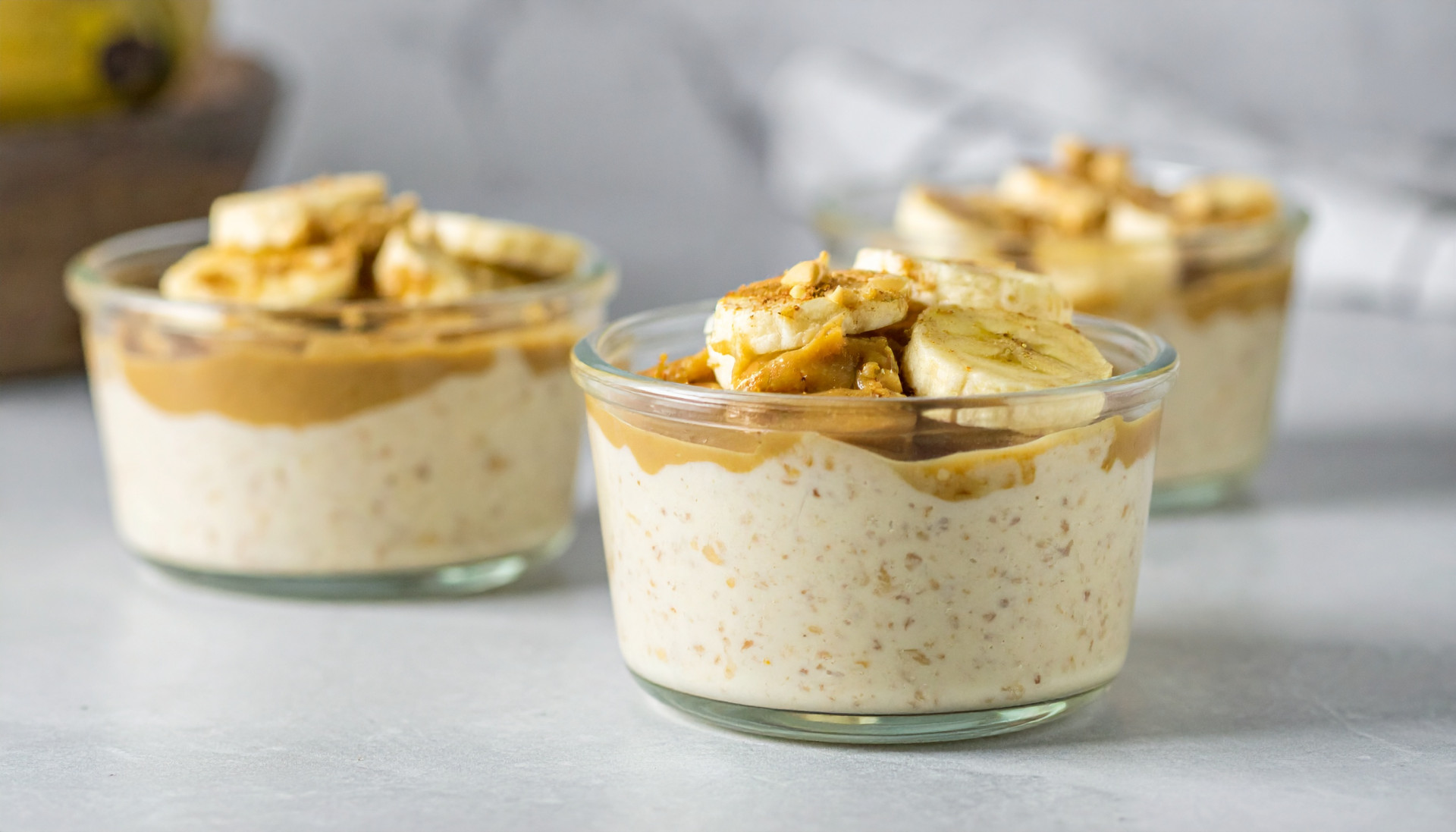 Peanut Butter Banana Overnight Oat Cups