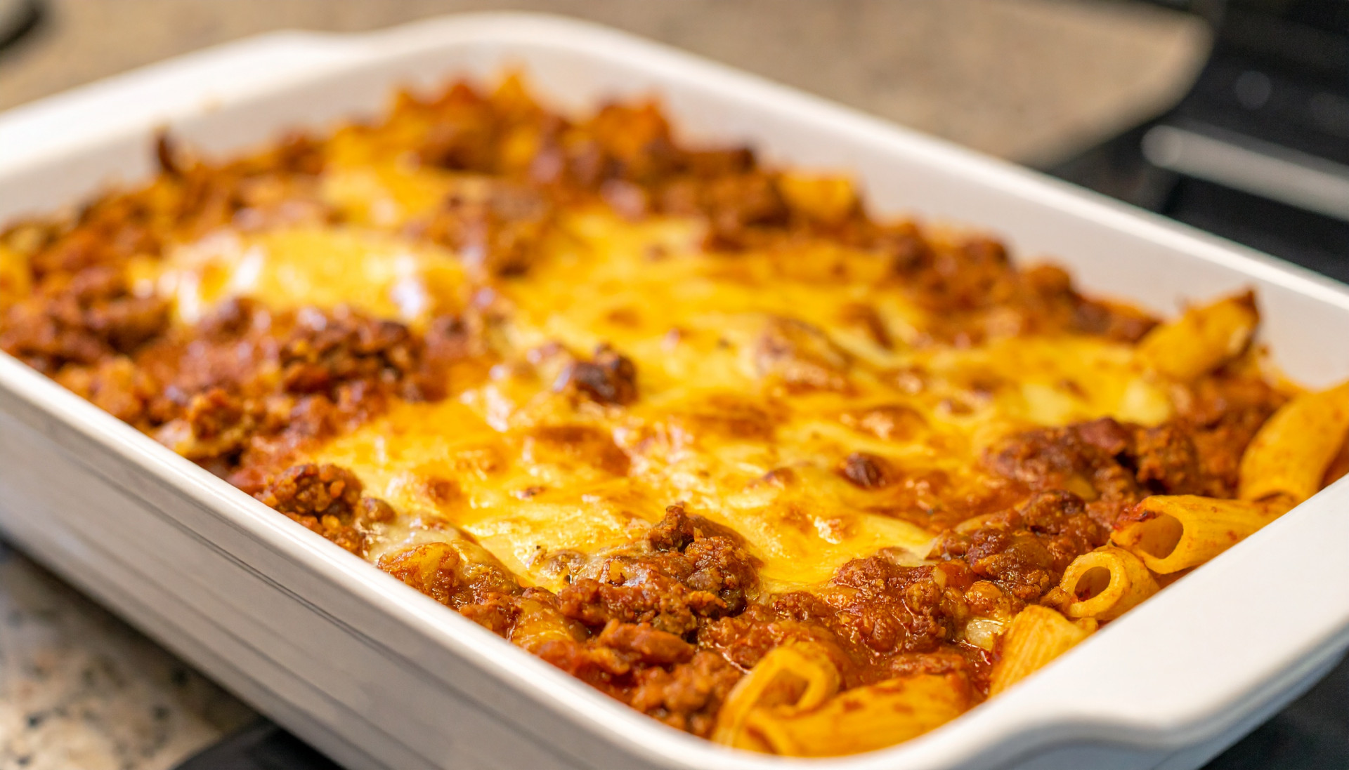 Saucy Turkey & Lentil Pasta Bake