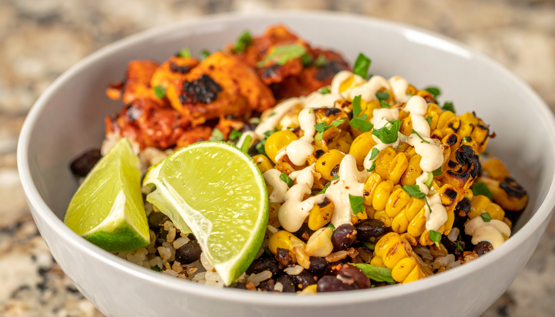 Smoky Salsa Chicken & Black Bean Rice Bowls