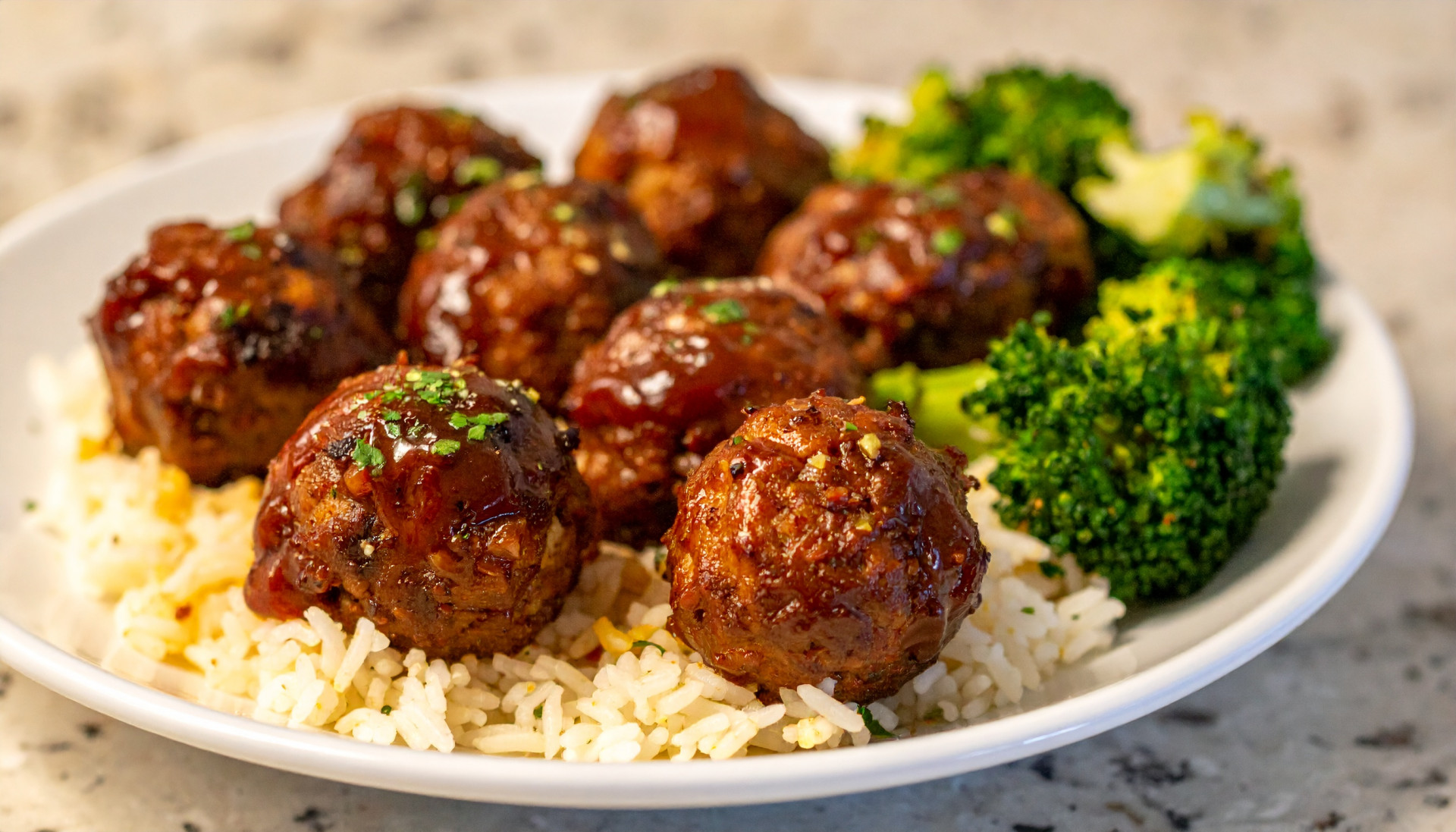 Sticky Smoky BBQ Turkey Meatballs