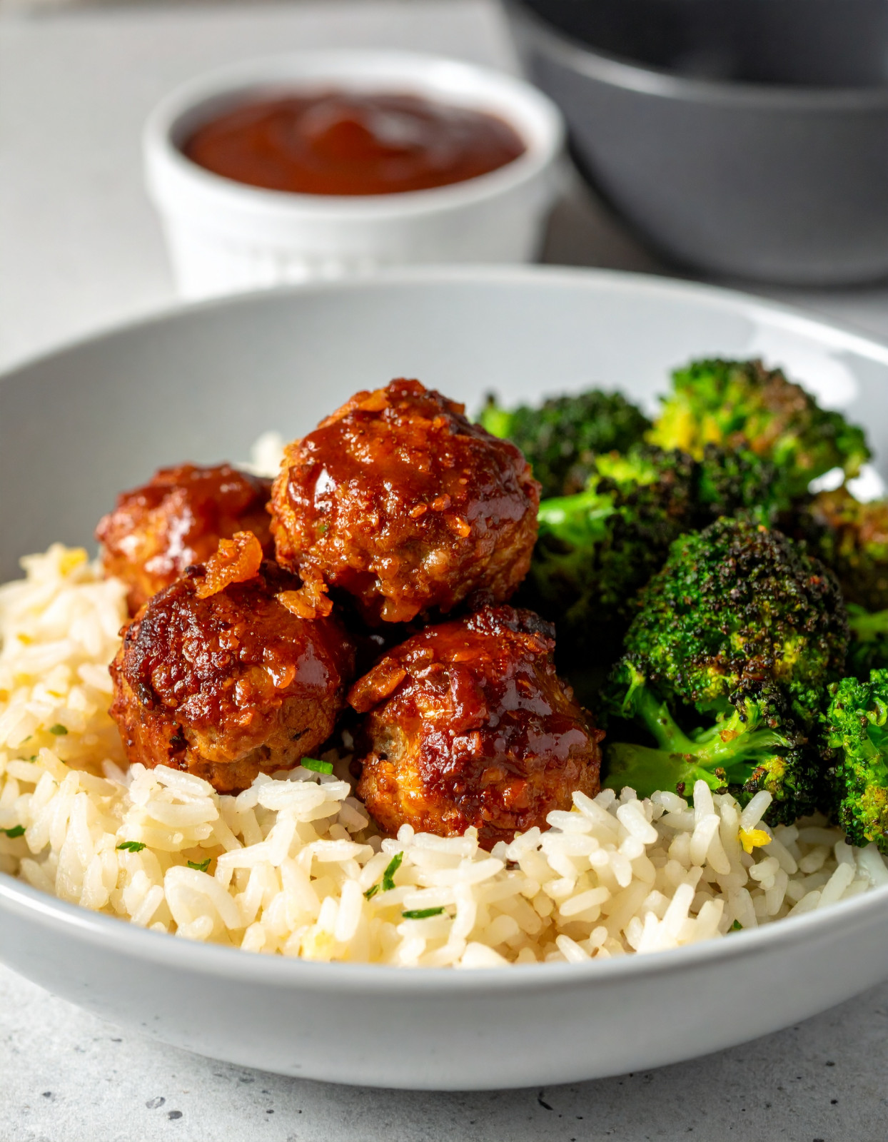 Sticky Smoky BBQ Turkey Meatballs