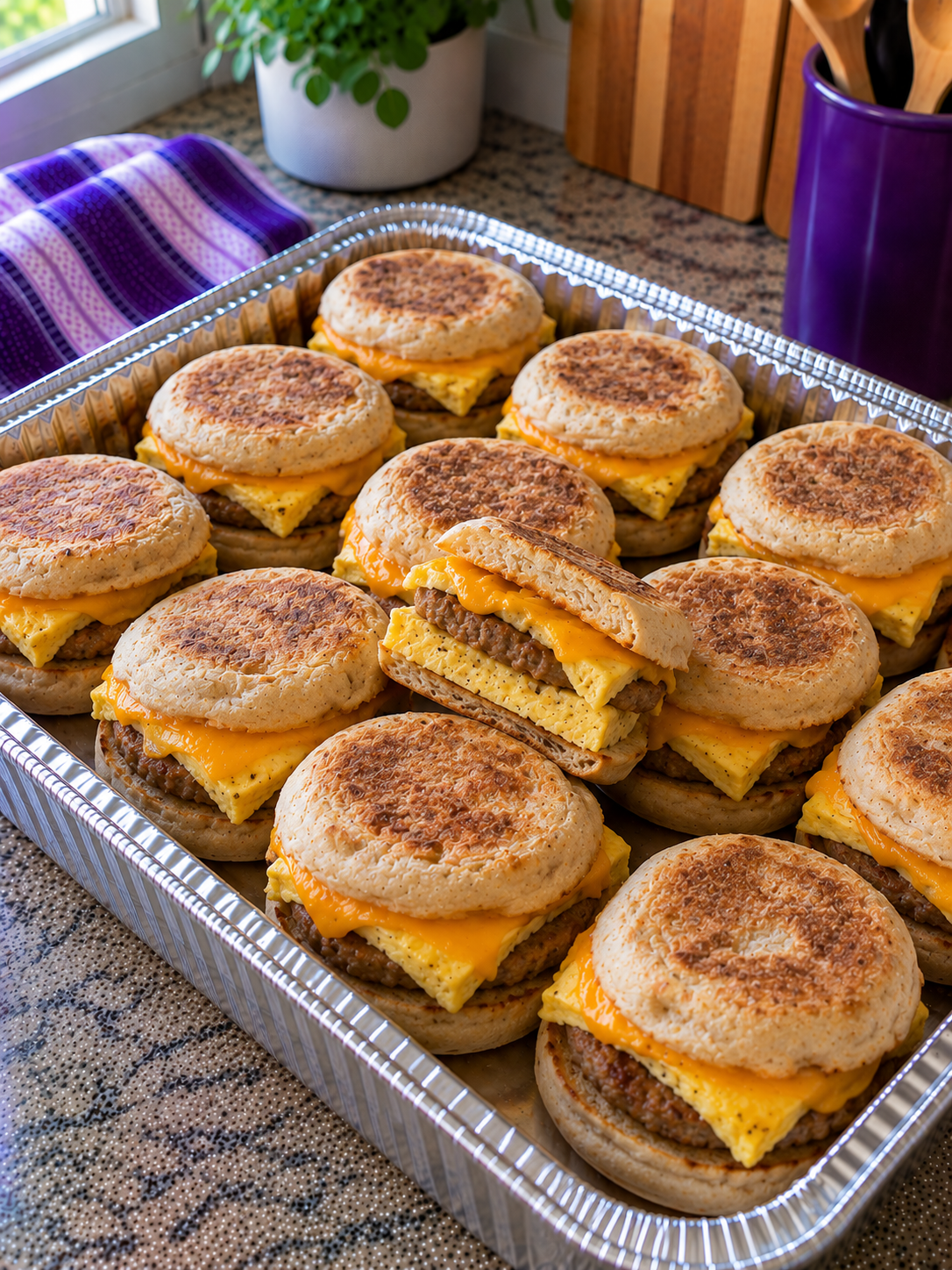 Freezer Ready Breakfast Sandwiches