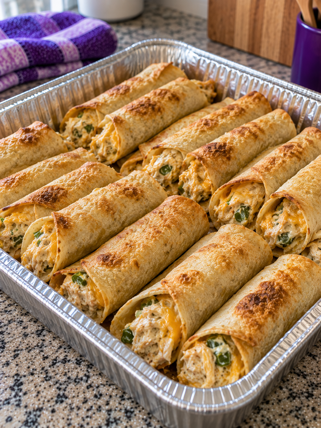 Jalapeno Popper Chicken Taquitos