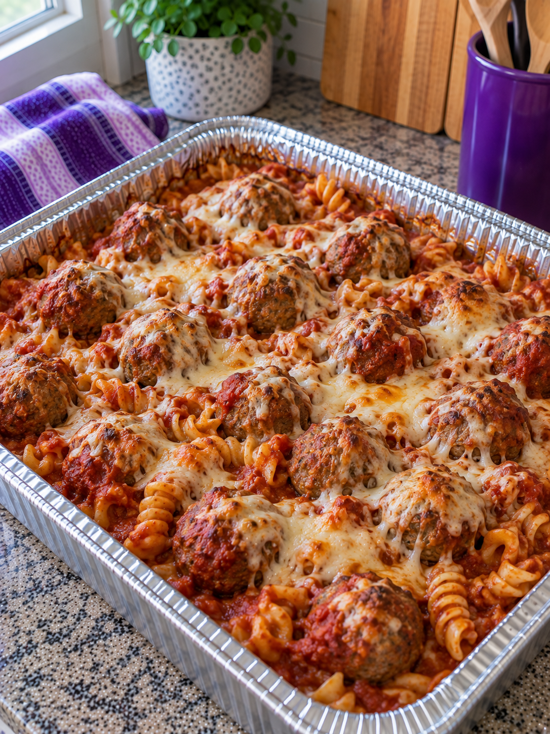 Dump and Bake Meatball Casserole