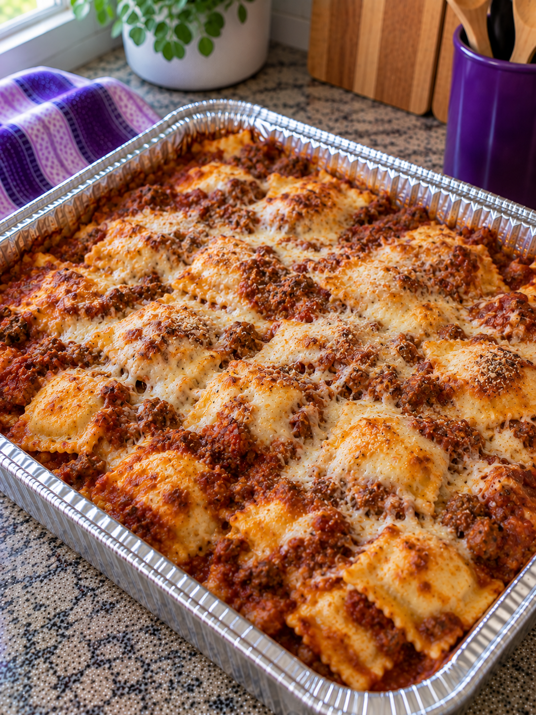 Freezer Ravioli Bake