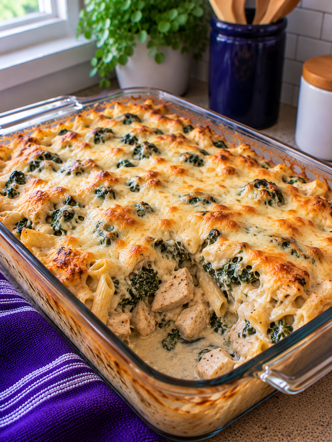 Chicken Spinach Alfredo