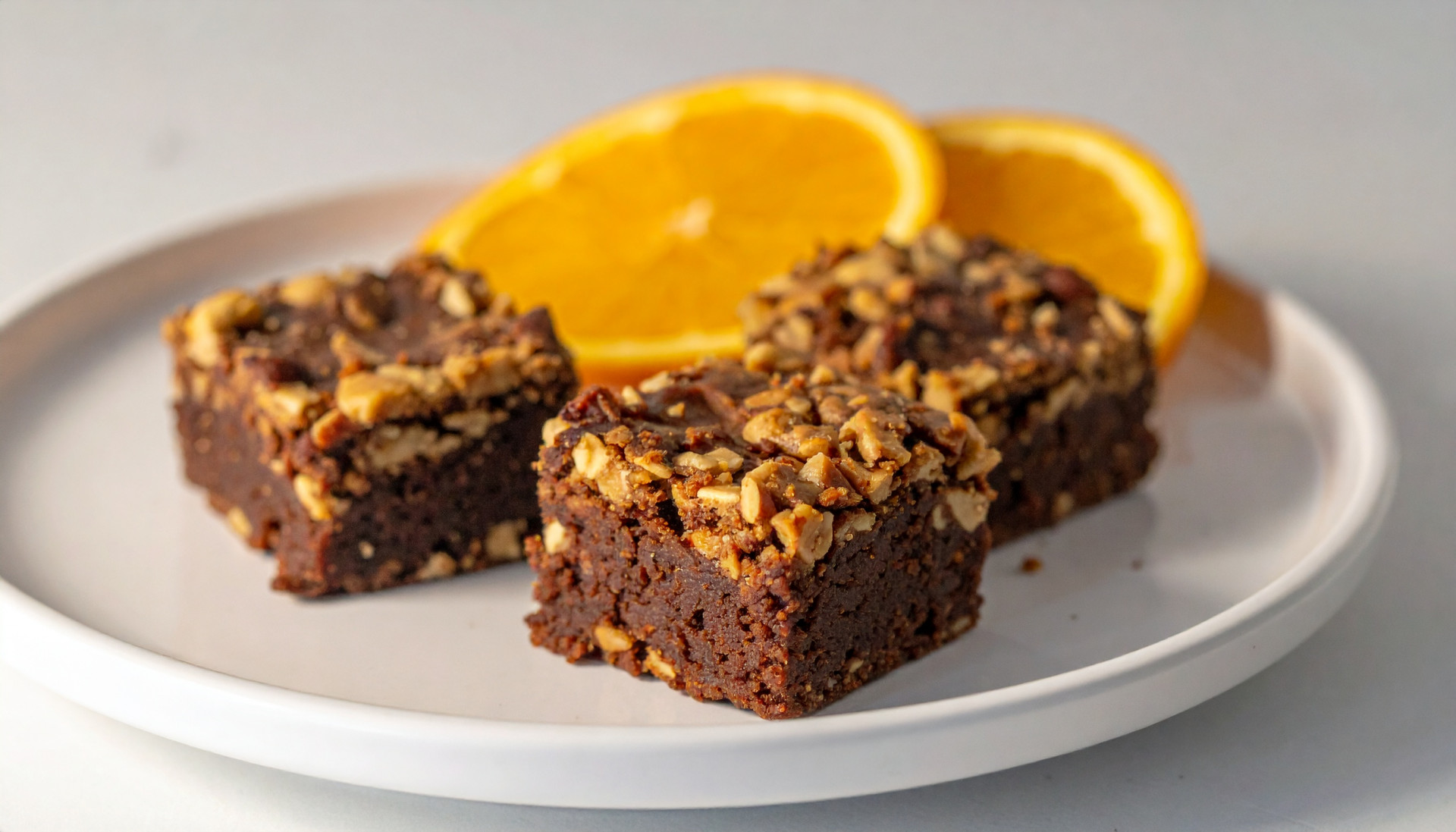 Chocolate Peanut Butter Oat Bites + Orange