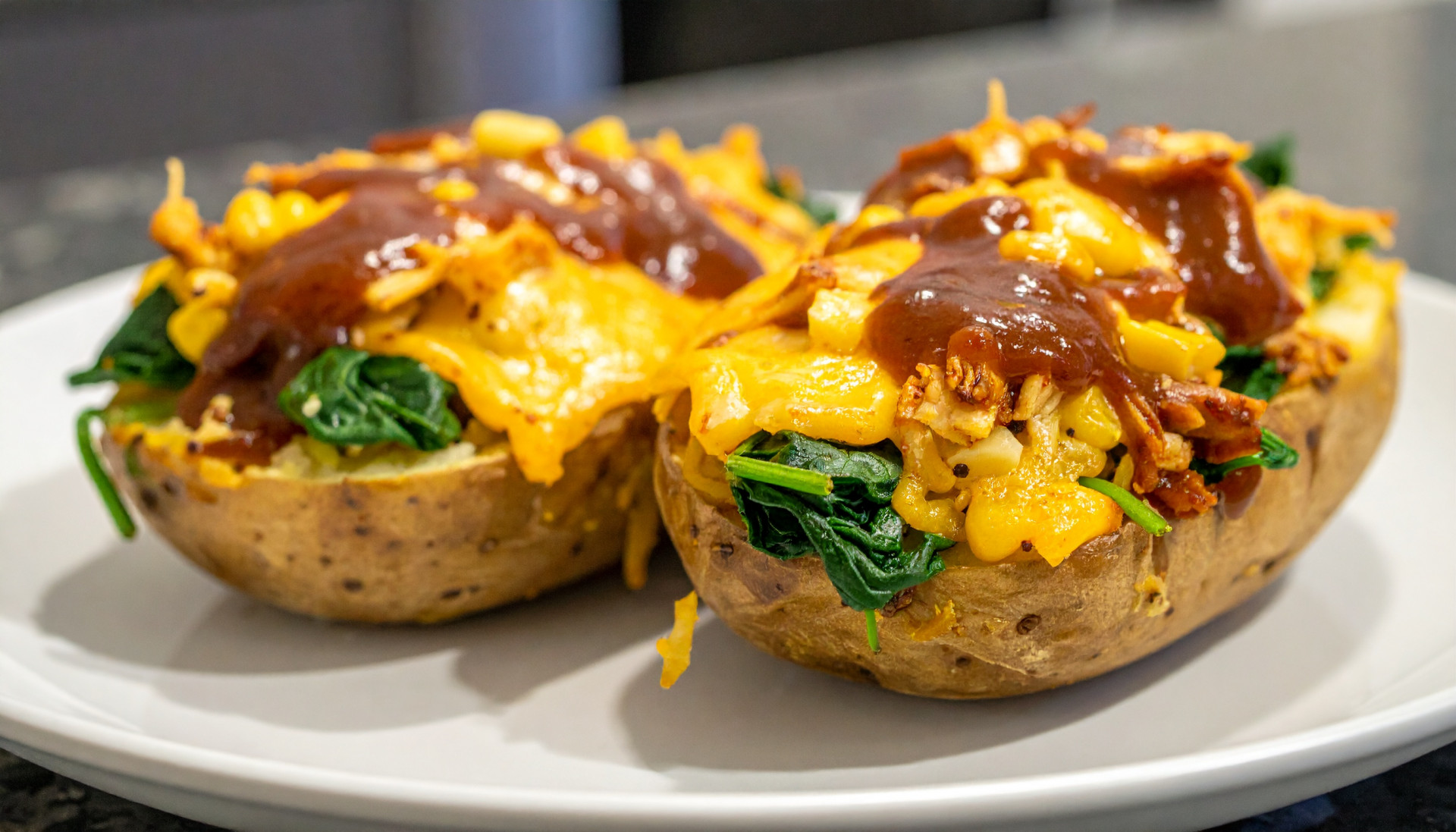 Smoky BBQ Chicken Loaded Potatoes