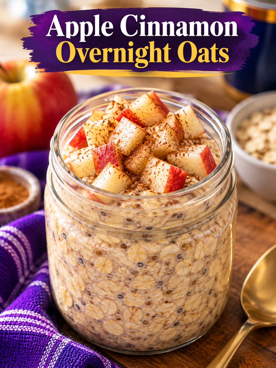 Apple Cinnamon Overnight Oats