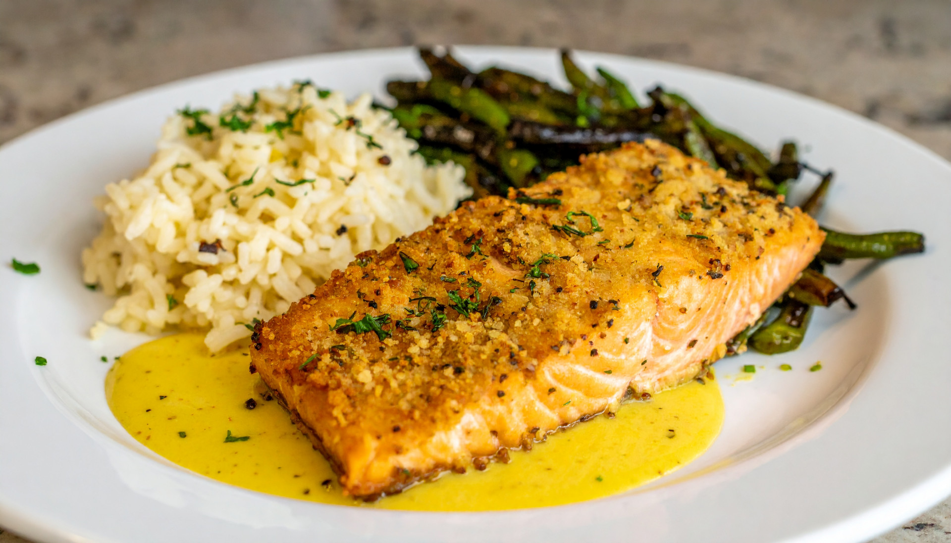 Dijon Dill Panko Crusted Salmon