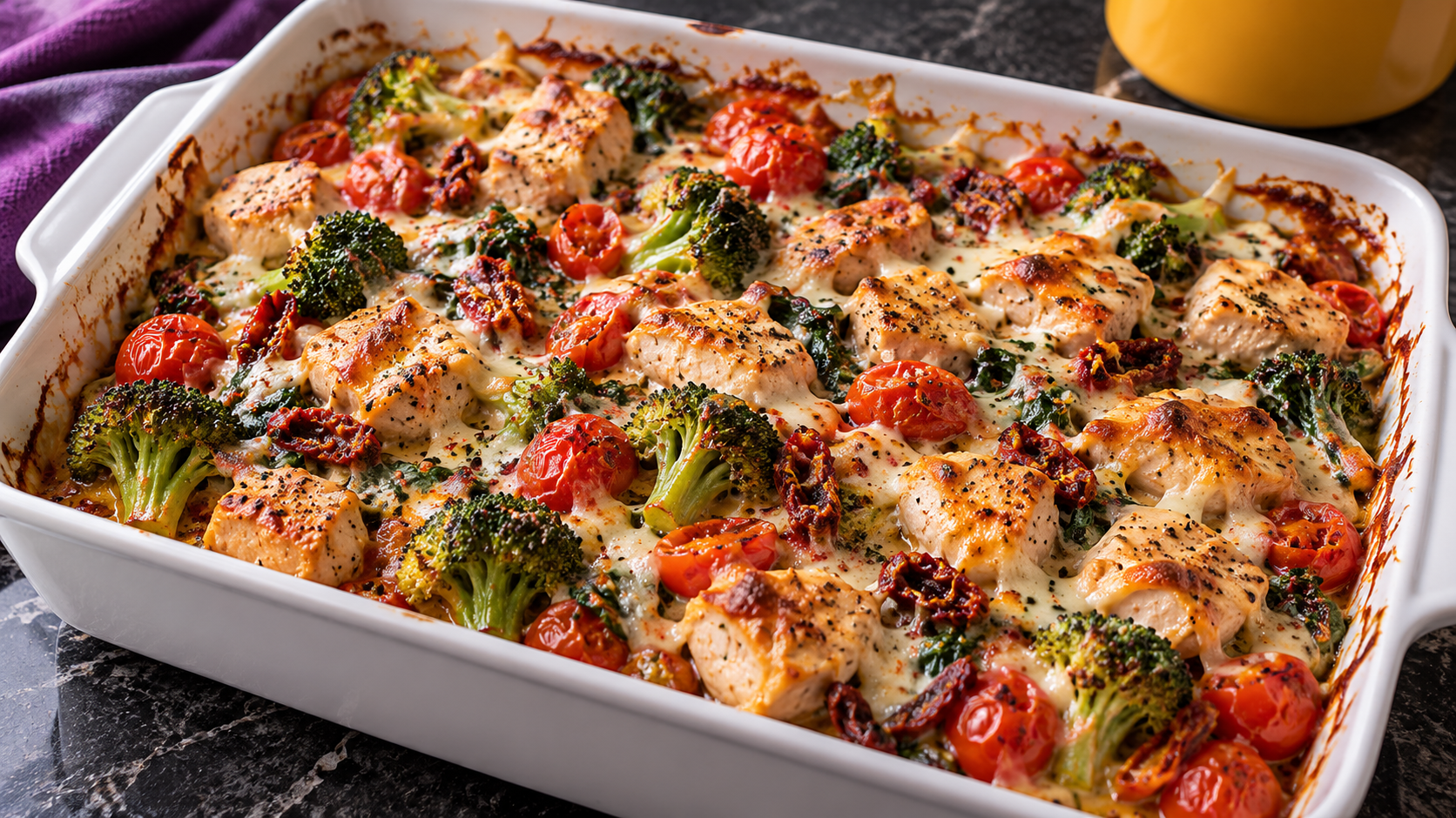 Low-Carb Tuscan Chicken Bake
