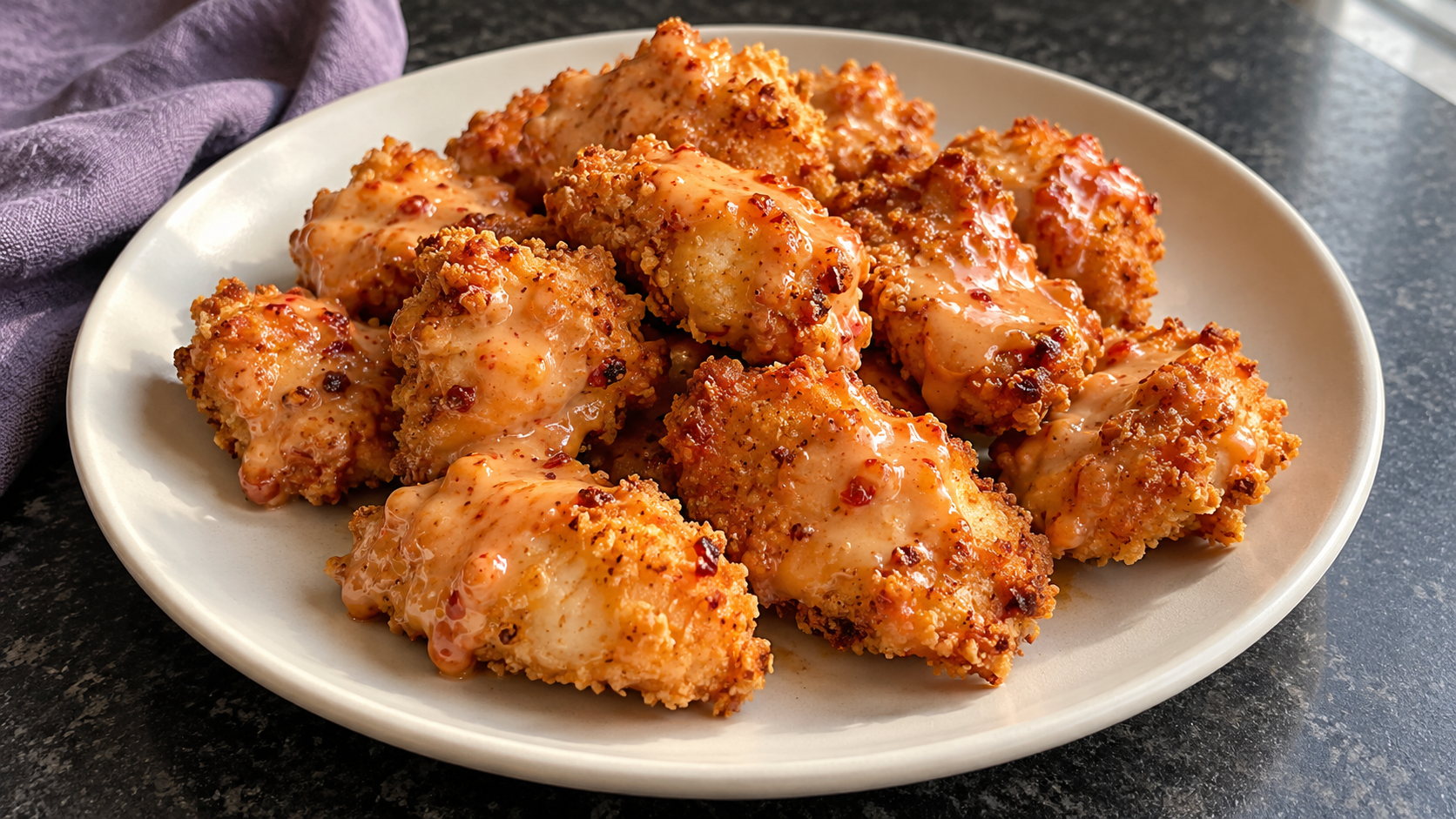 Crispy Air Fryer Bang Bang Chicken Bites