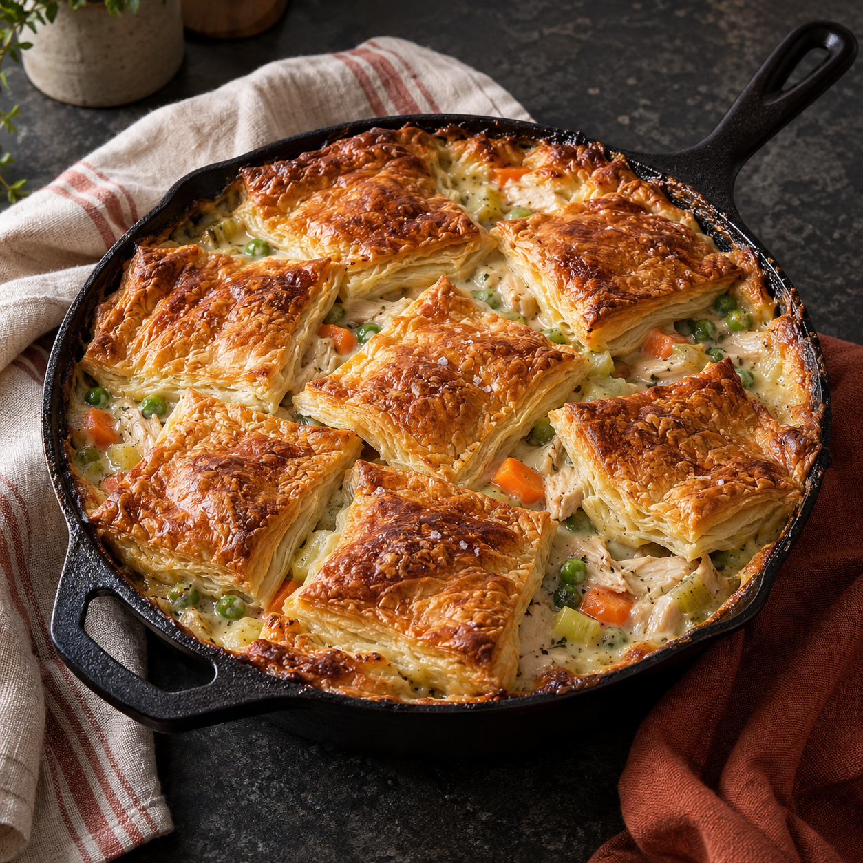 Cheese Gal&rsquo;s Skillet Chicken Pot Pie