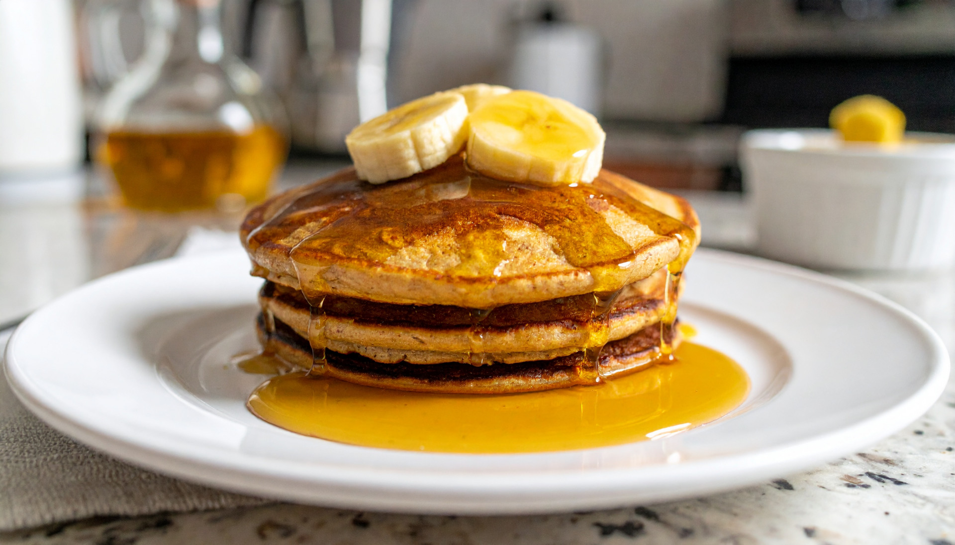 Banana oat pancakes