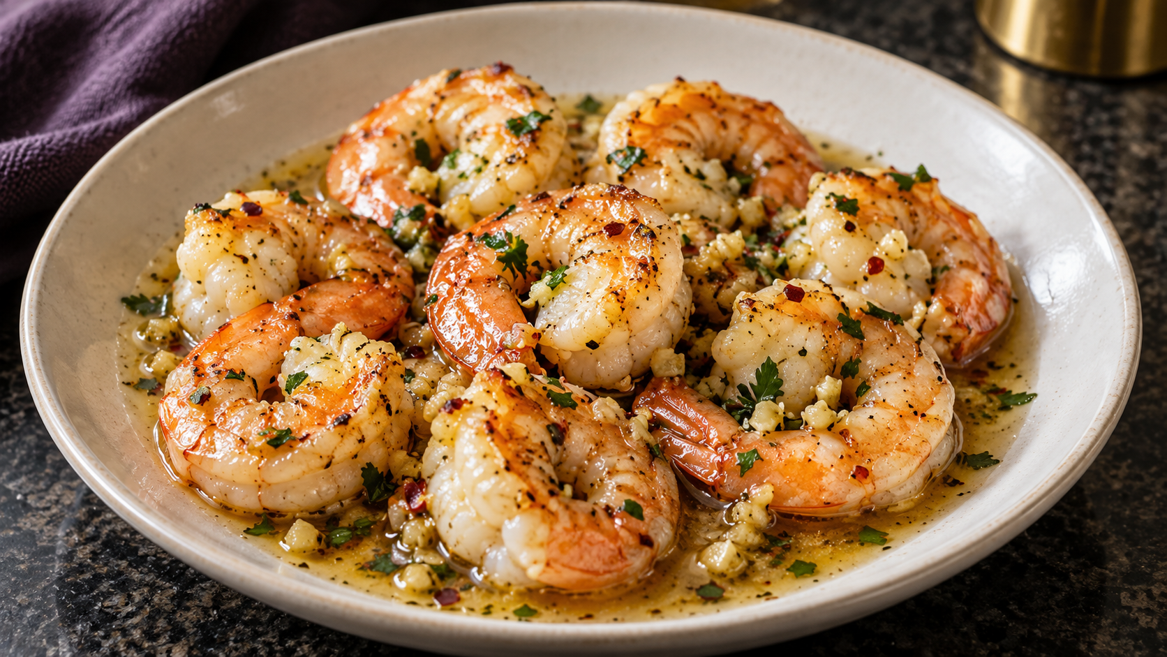 Garlic Butter Shrimp with Herbs