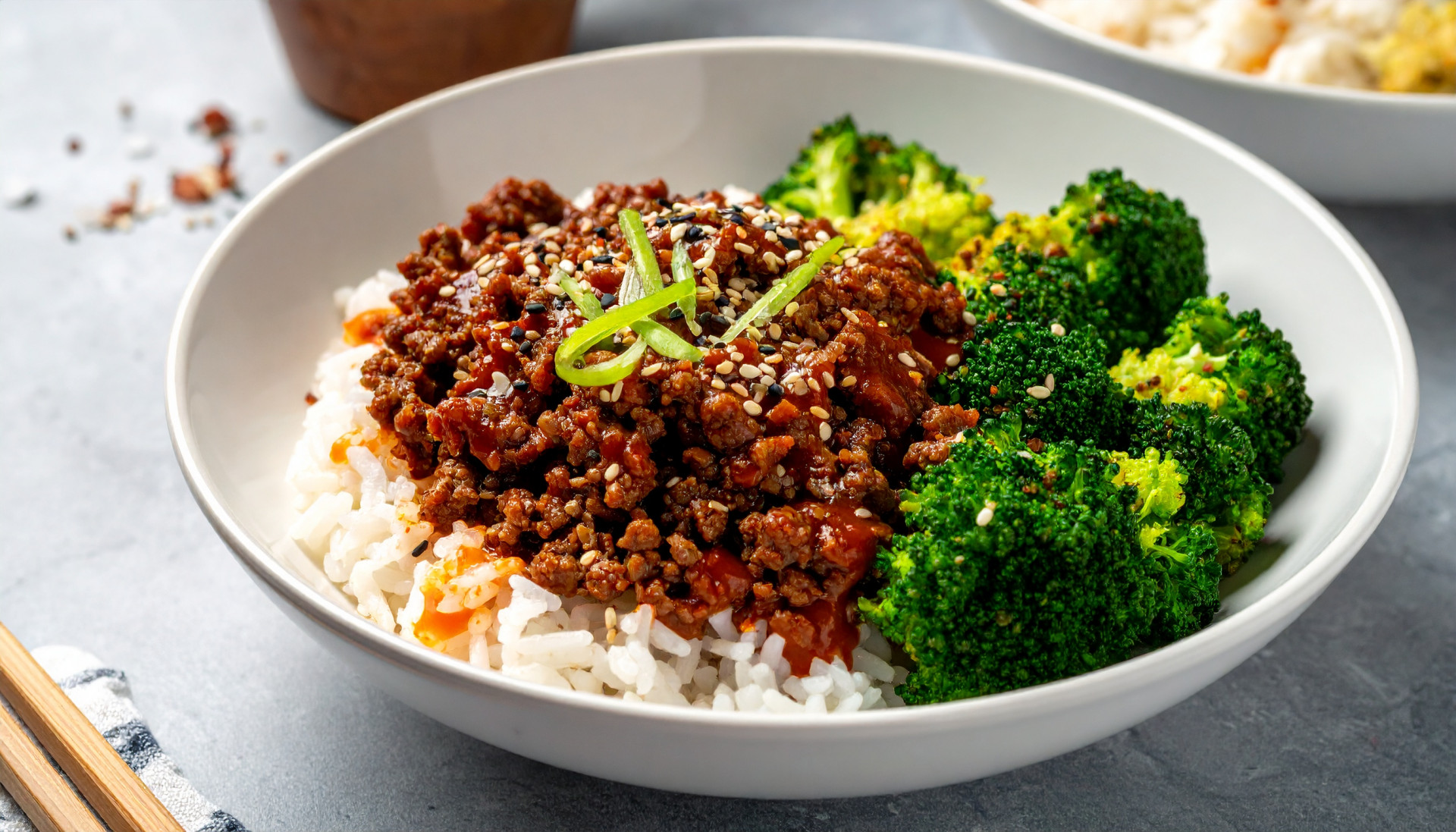 Korean-Inspired Beef and Rice Bowls