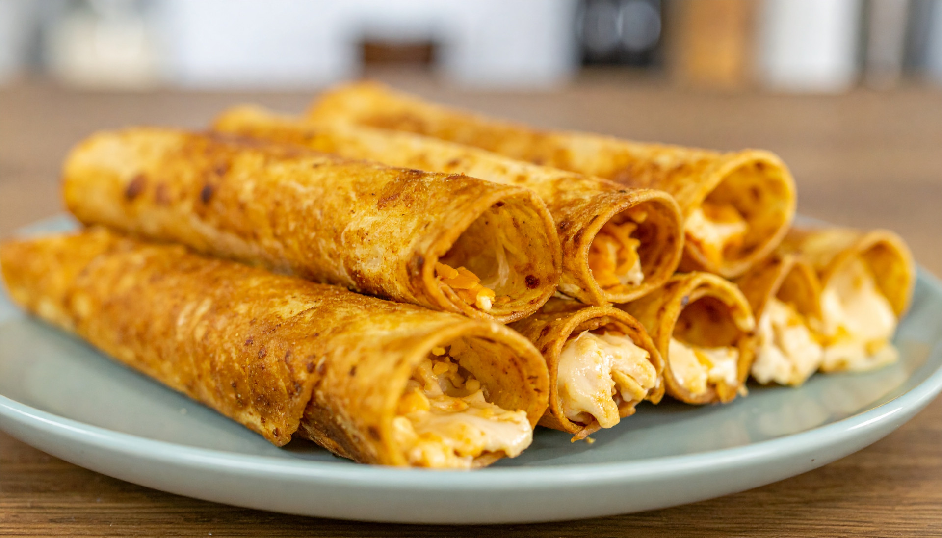 Crispy Chicken and Cheese Taquitos