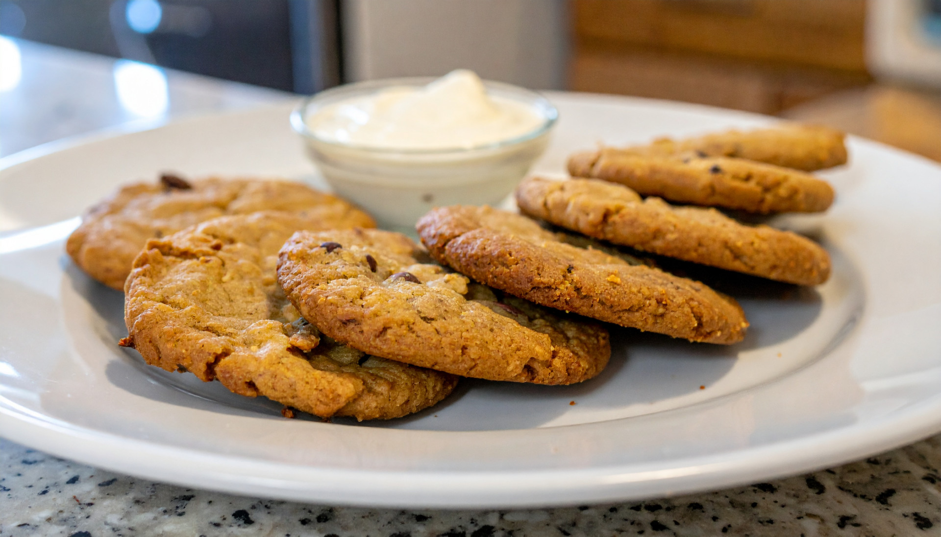 Banana Bread Breakfast Cookies and Yogurt