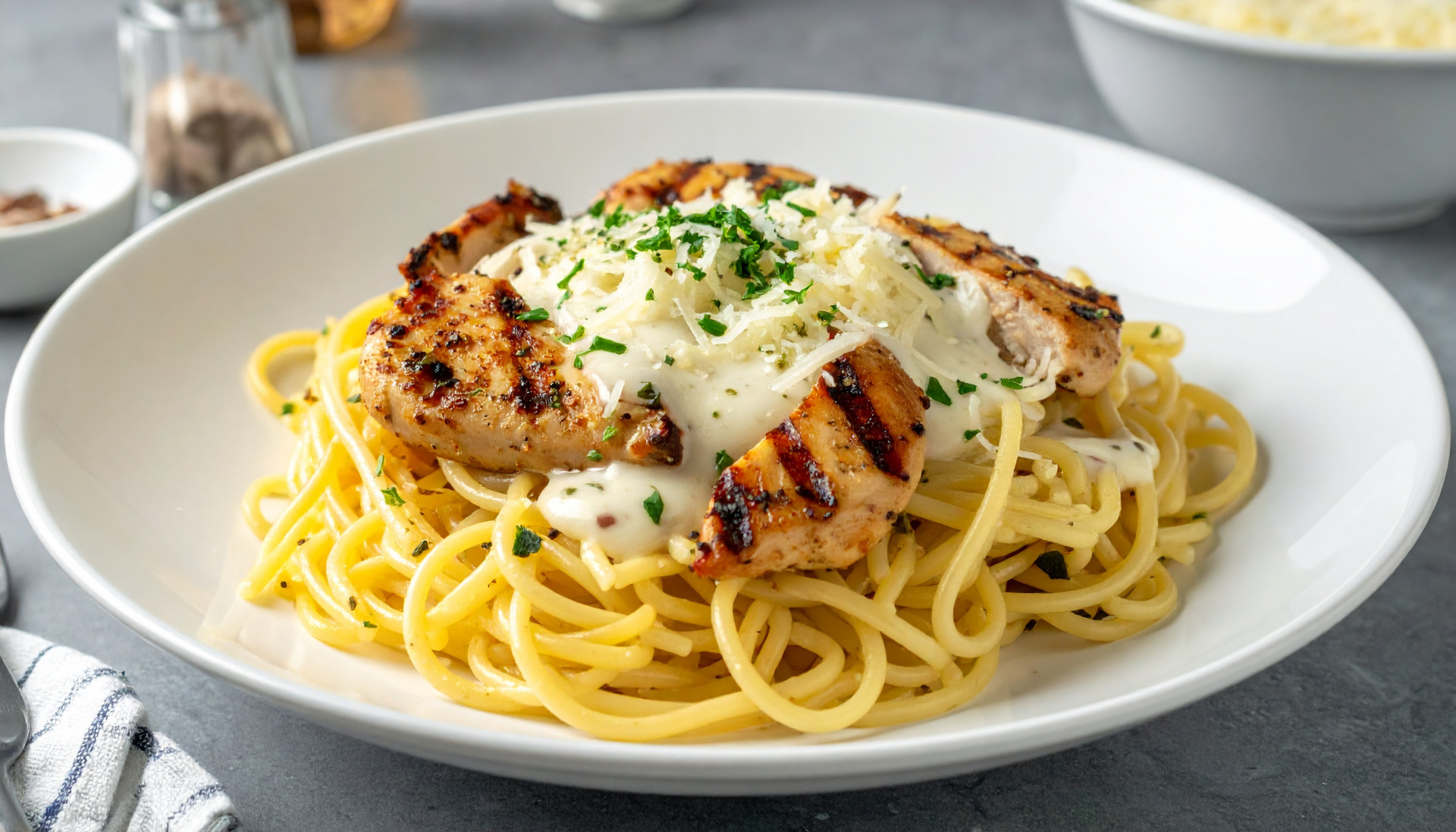 Creamy Garlic Parmesan Chicken Pasta
