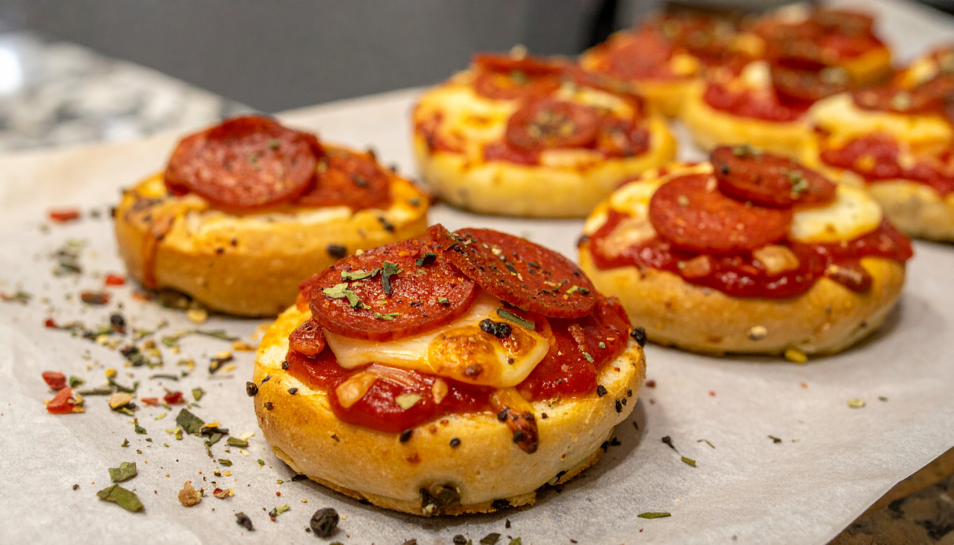 Mini Pizza Bagel Melts